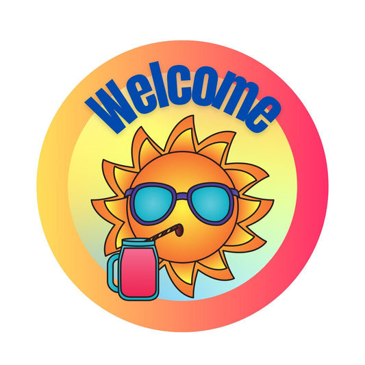 Welcome summer wreath sign