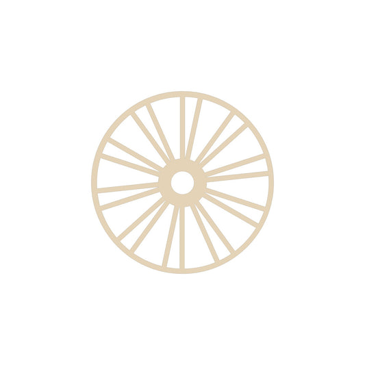 bicycle, wagon wheel cutout