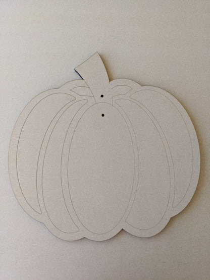 Pumpkin Door Hanger Wood Blank - 20"