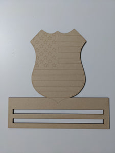 Police Badge Wreath Rail - 12" 16" 20"