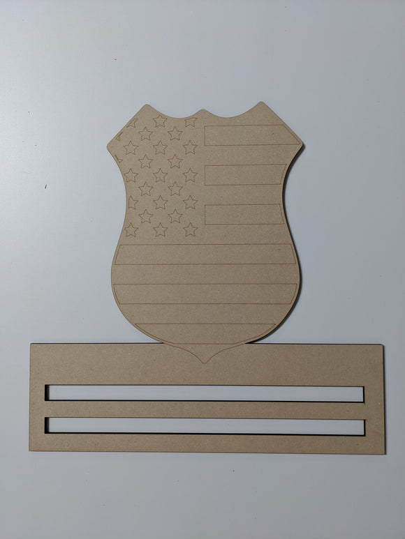 Police Badge Wreath Rail - 12
