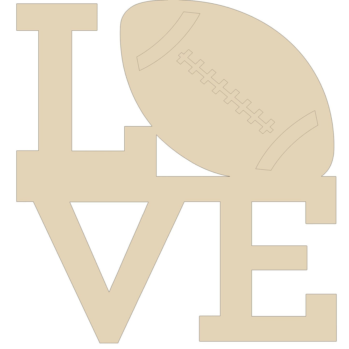 Love Football Cutout