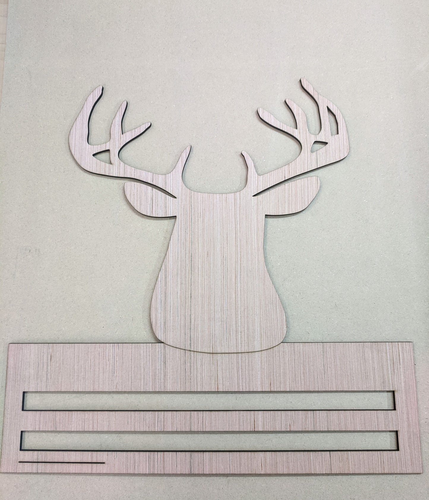 Deer Head Wreath Rail