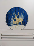 Winter Deer Printed Wreath Rail