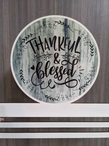 Thankful And Blessed Printed Wreath Rail