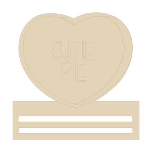 Cutie Pie Heart Wreath Rail