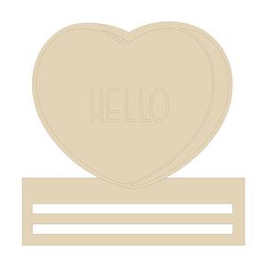 Hello Heart Wreath Rail
