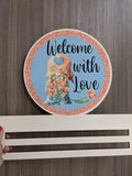 Welcome With Love Printed Wreath Rail
