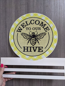Welcome to our Hive Printed Wreath Rail