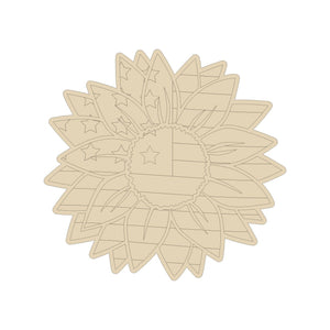 Patriotic Sunflower Cutout