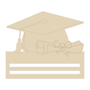 Grad Cap & Diploma Wreath Rail