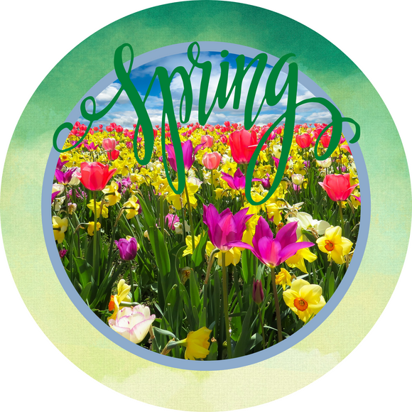 Spring round, Wreath Sign