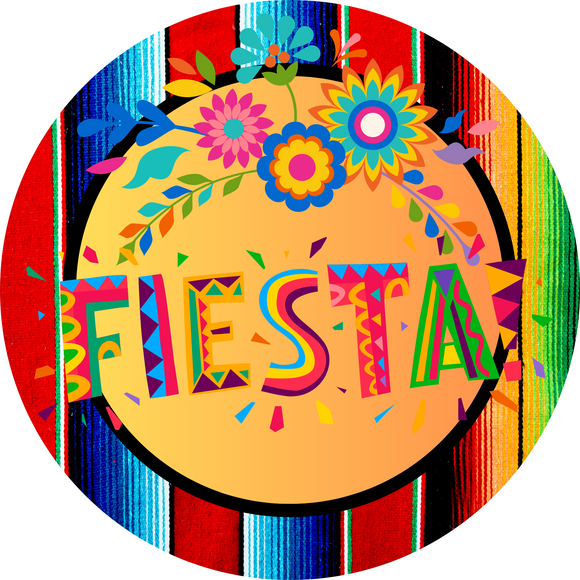 Fiesta serape, Wreath Sign