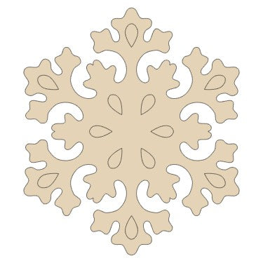 Wood Snowflake Cutouts, Set of 4