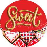 Sweet heart cookies round, Wreath Rail, Wreath Base