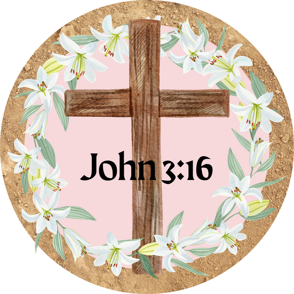 John 3:16 round, Wreath Rail, Wreath Base