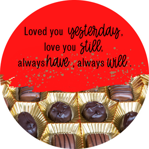 Loved you yesterday chocolate round, Wreath Rail, Wreath Base