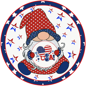 Patriotic gnome - Wreath Sign