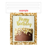 Happy Birthday gold and brown, Wreath Sign, Wreath Rail
