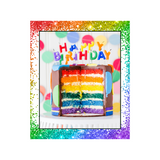 Happy Birthday rainbow, Wreath Sign, Wreath Rail