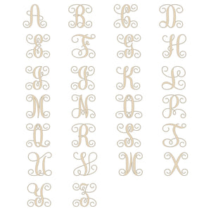 Three letter Monogram door hanger