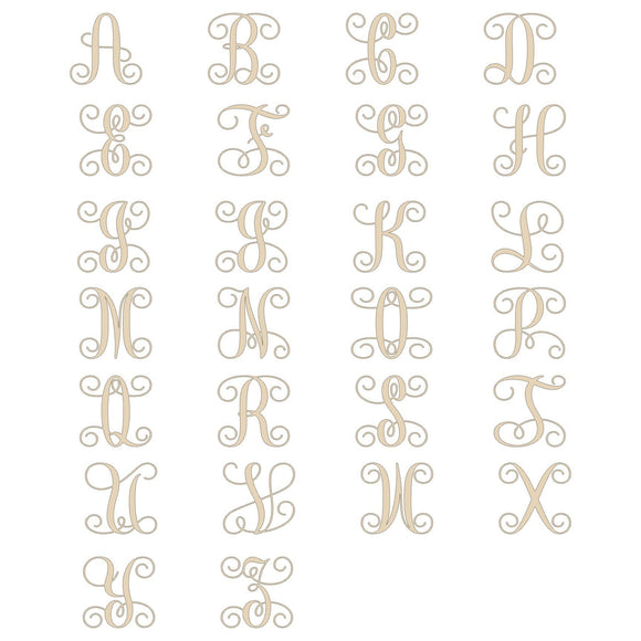 Three letter Monogram door hanger