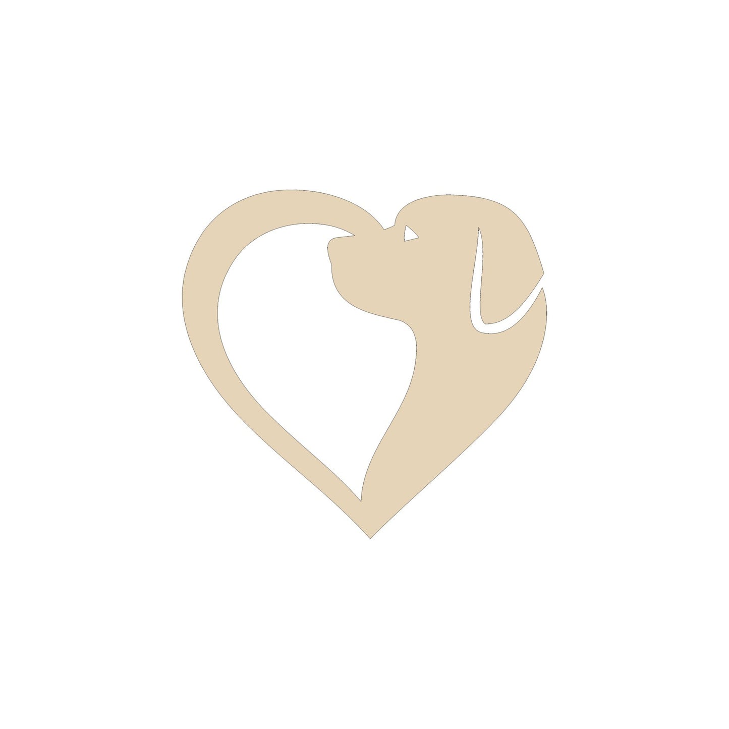 Dog Heart Cutout