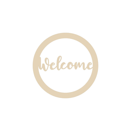 Welcome circle wood blank - 12"