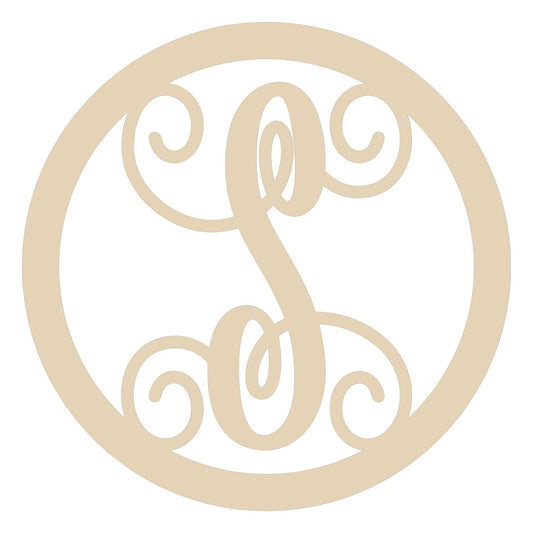 Circle Monogram Cutout (Choose your Letter)