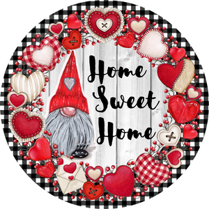 Home Sweet Home Gnome Wreath Sign, Wreath Rail, Wreath Base