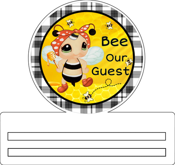 Bee our Guest wreath rail