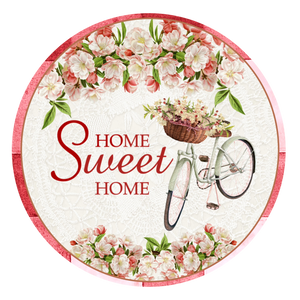 Home Sweet Home Bicycle - Wreath Sign