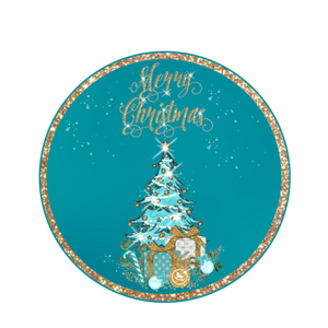 Blue & Gold Christmas - Wreath Sign