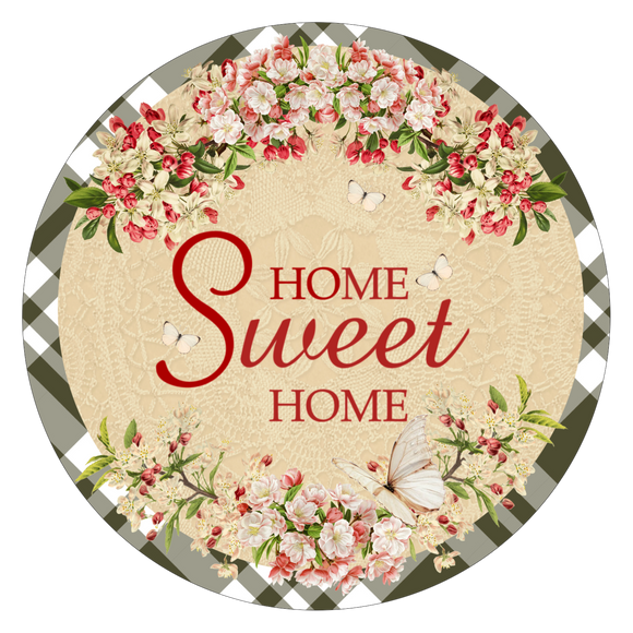 Home Sweet Home Butterfly - Wreath Sign