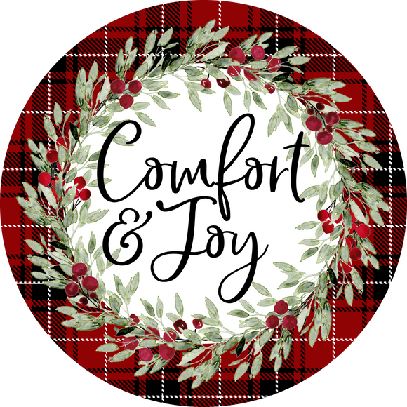 Comfort & Joy - Wreath Sign