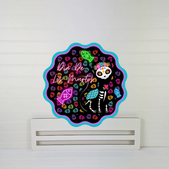 Dia de los Muertos Cat - Wreath Rail