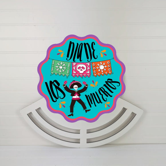 Dia de los Muertos Skeleton - Wreath Rail