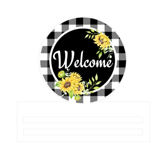 Welcome Sunflower wreath rail, FCBS
