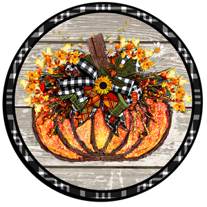Grapevine Pumpkin - Wreath Sign