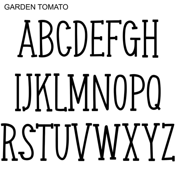 Monogram Letters - Garden Tomato