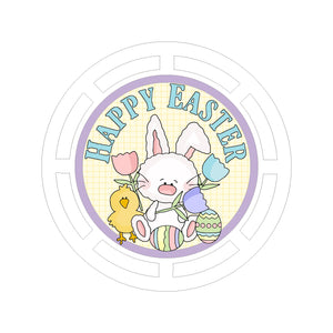 Happy Easter Bunny printed wreath base