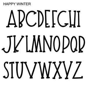 Monogram Letters - Happy Winter