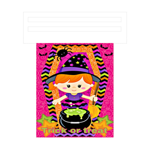 Halloween Witch Printed Wreath Rail