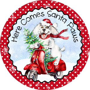Santa Paws - Wreath Sign