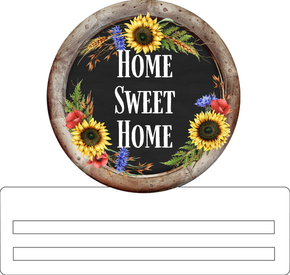 Home Sweet Home Rustic Florals- wreath rail