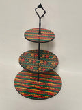 African Print Tiered Tray set