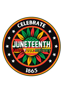 Juneteenth Sunflower round - Wreath Sign