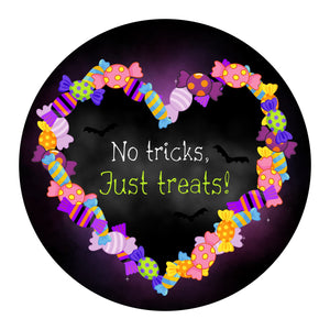 No tricks, just treats wreath sign