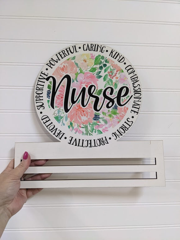 Nurse Floral Wreath Rail