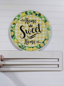 Home Sweet Home Lemons Printed Wreath Rail